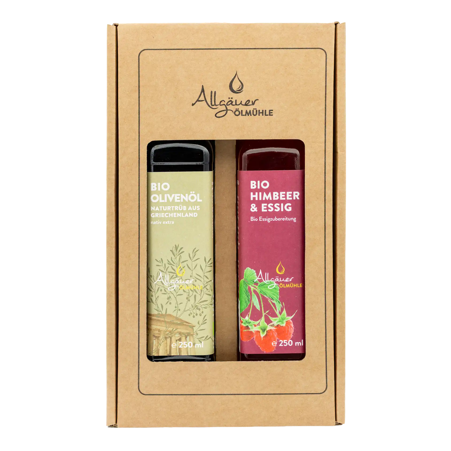 Allgäuer Ölmühle Bio Selection Geschenkbox mit 2 250 ml Flaschen