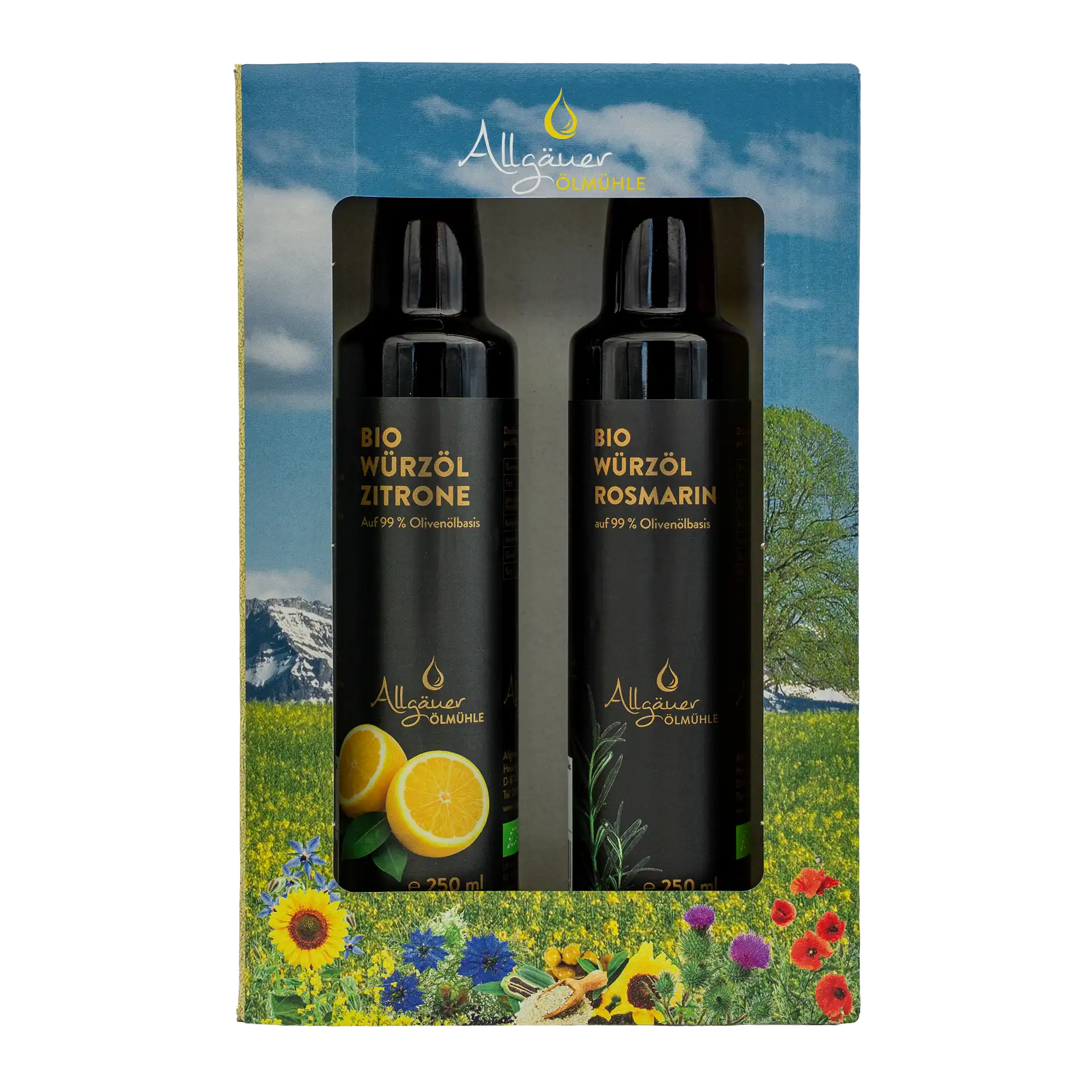 Allgäuer Ölmühle Bio Genießerbox 2 x 250 ml