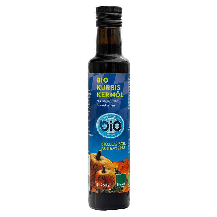 Allgäuer Ölmühle Bayern Bio Kürbiskernöl ungeröstet 250 ml Flasche