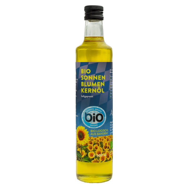 Allgäuer Ölmühle Bayern Bio Sonnenblumenöl 500 ml Flasche