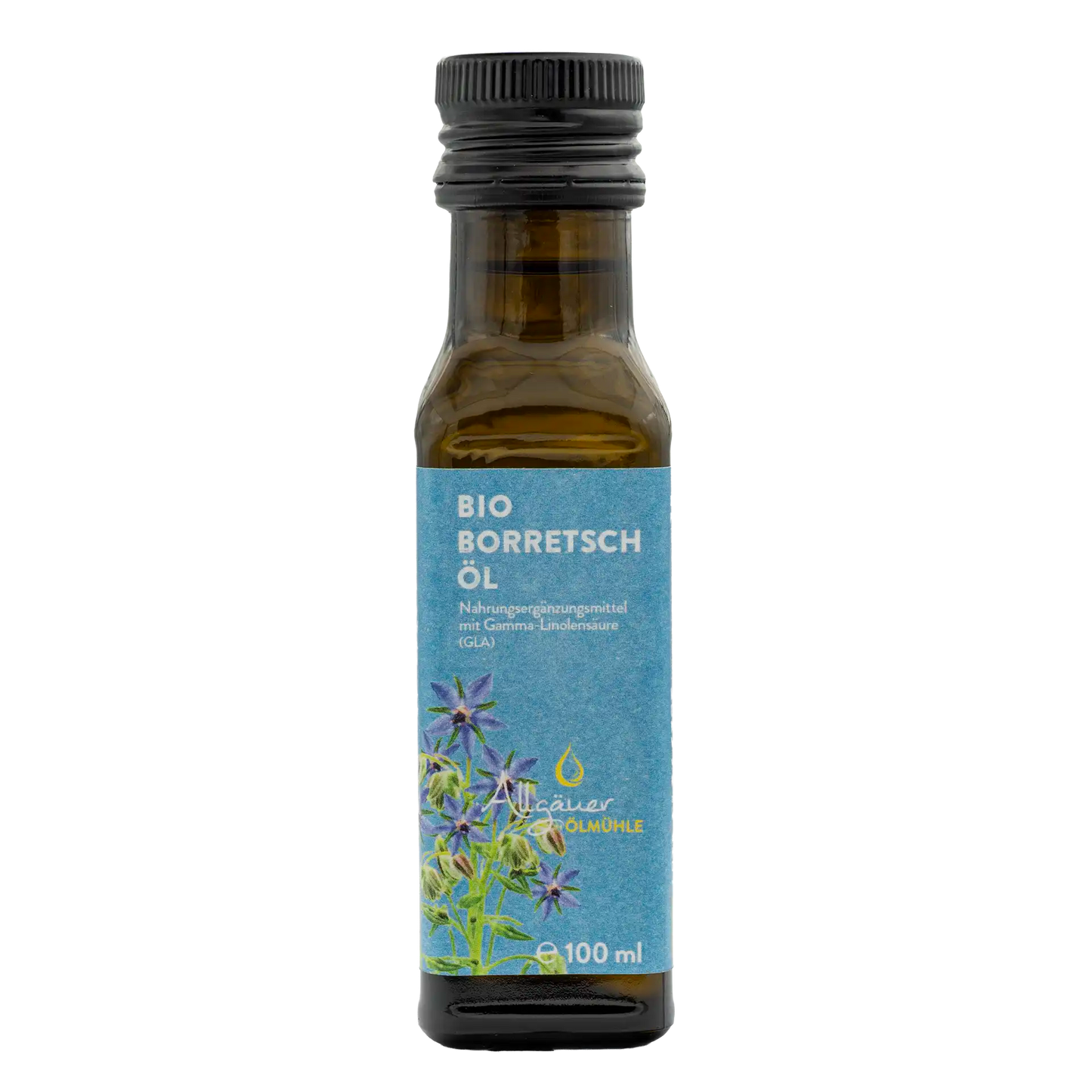 Allgäuer Ölmühle Bio Borretschöl Nahrungsergänzung 100 ml Flasche
