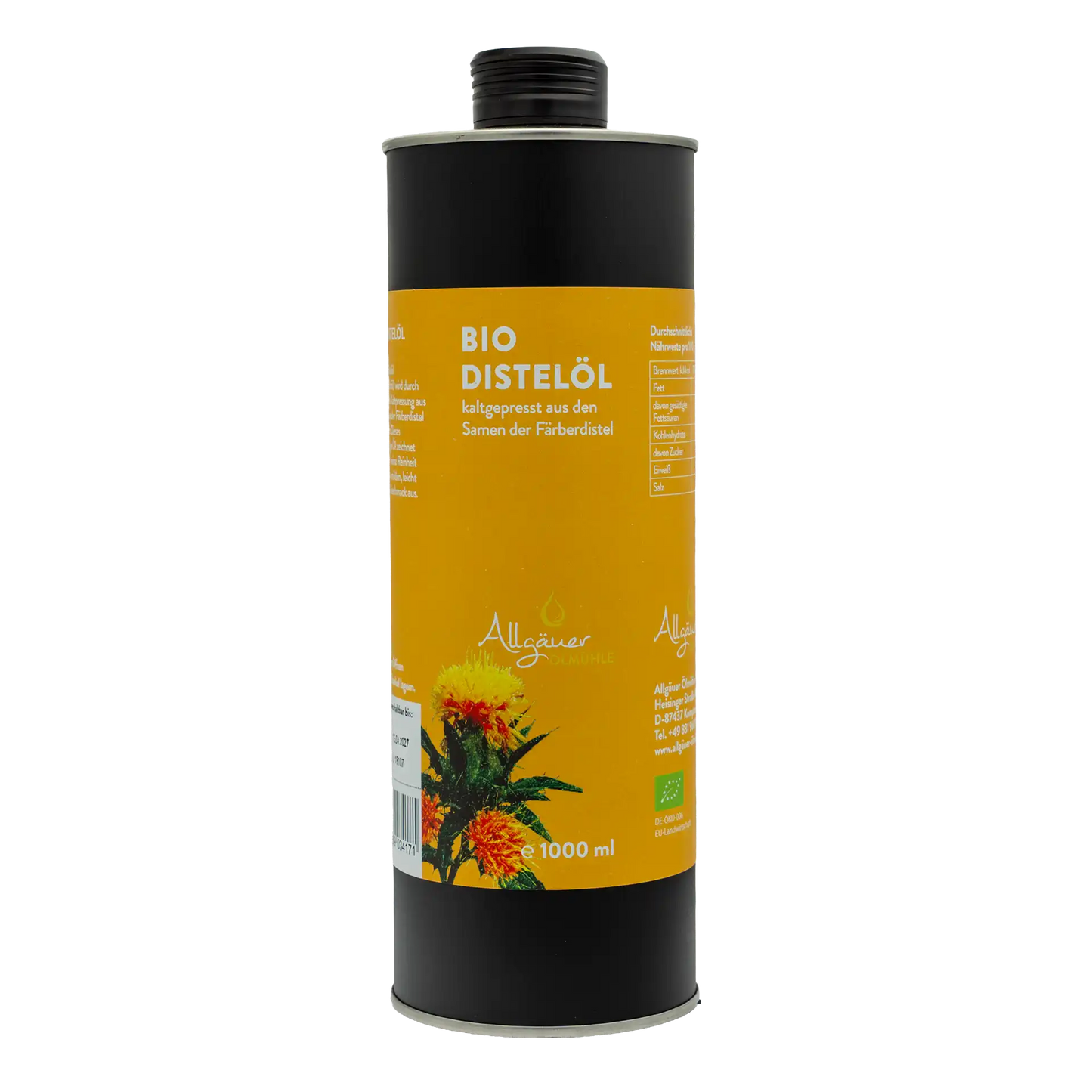 Allgäuer Ölmühle Bio Distelöl 1000 ml Dose