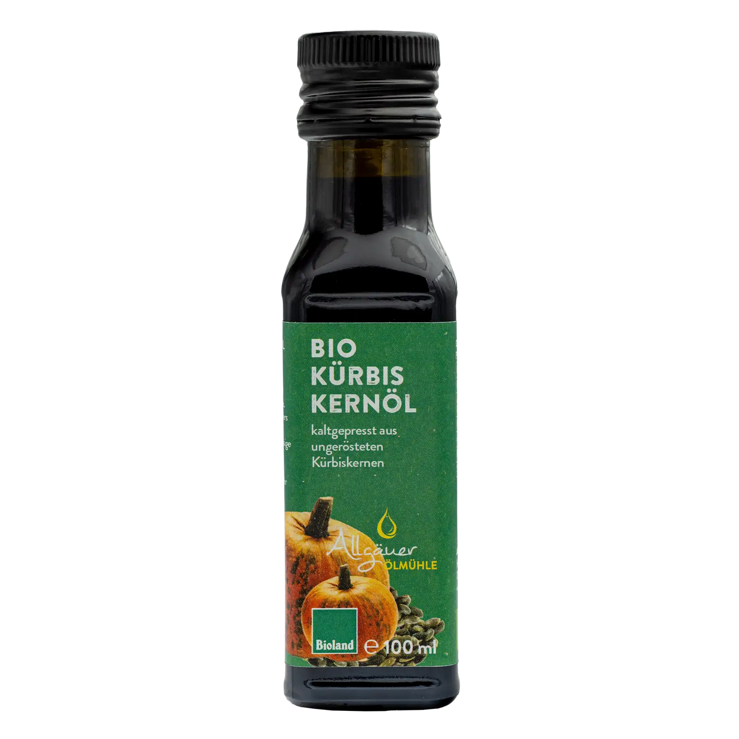 Allgäuer Ölmühle Bio Kürbiskernöl ungeröstet 100 ml Flasche