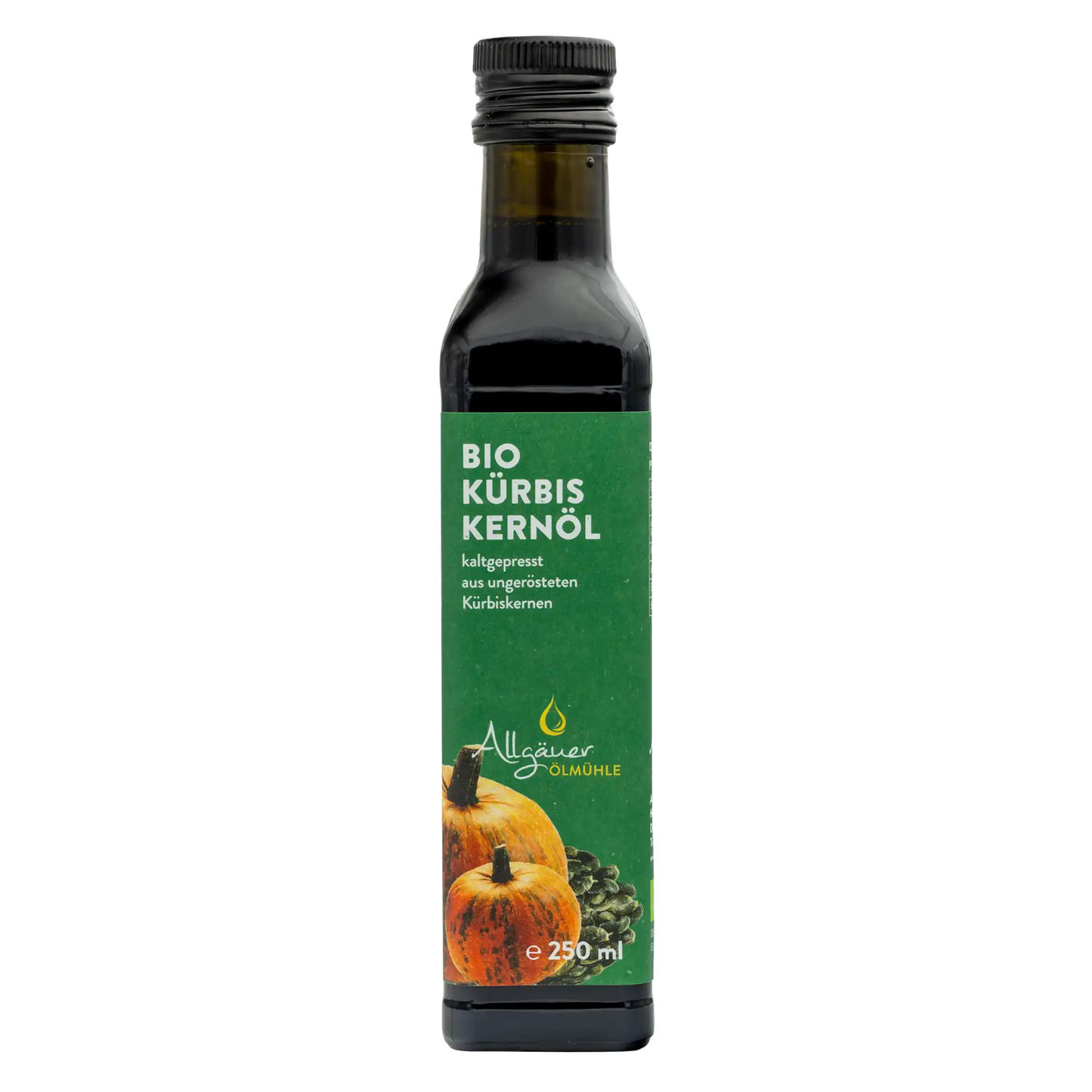 Allgäuer Ölmühle Bio Kürbiskernöl ungeröstet 250 ml Flasche