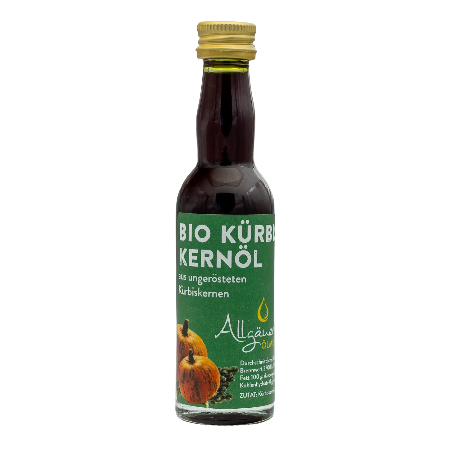 Allgäuer Ölmühle Bio Kürbiskernöl ungeröstet 40 ml Flasche