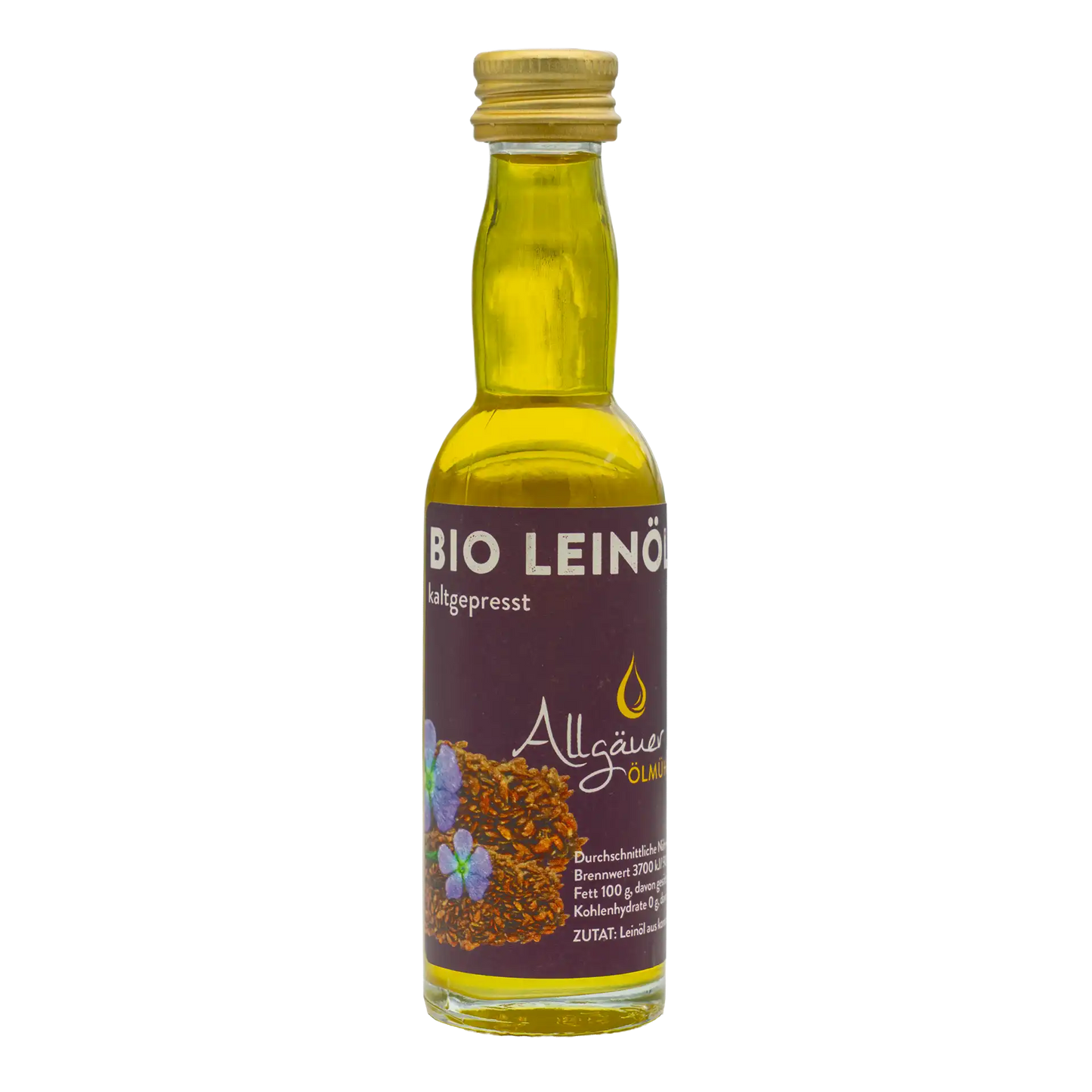 Allgäuer Ölmühle Bio Leinöl 40 ml Flasche