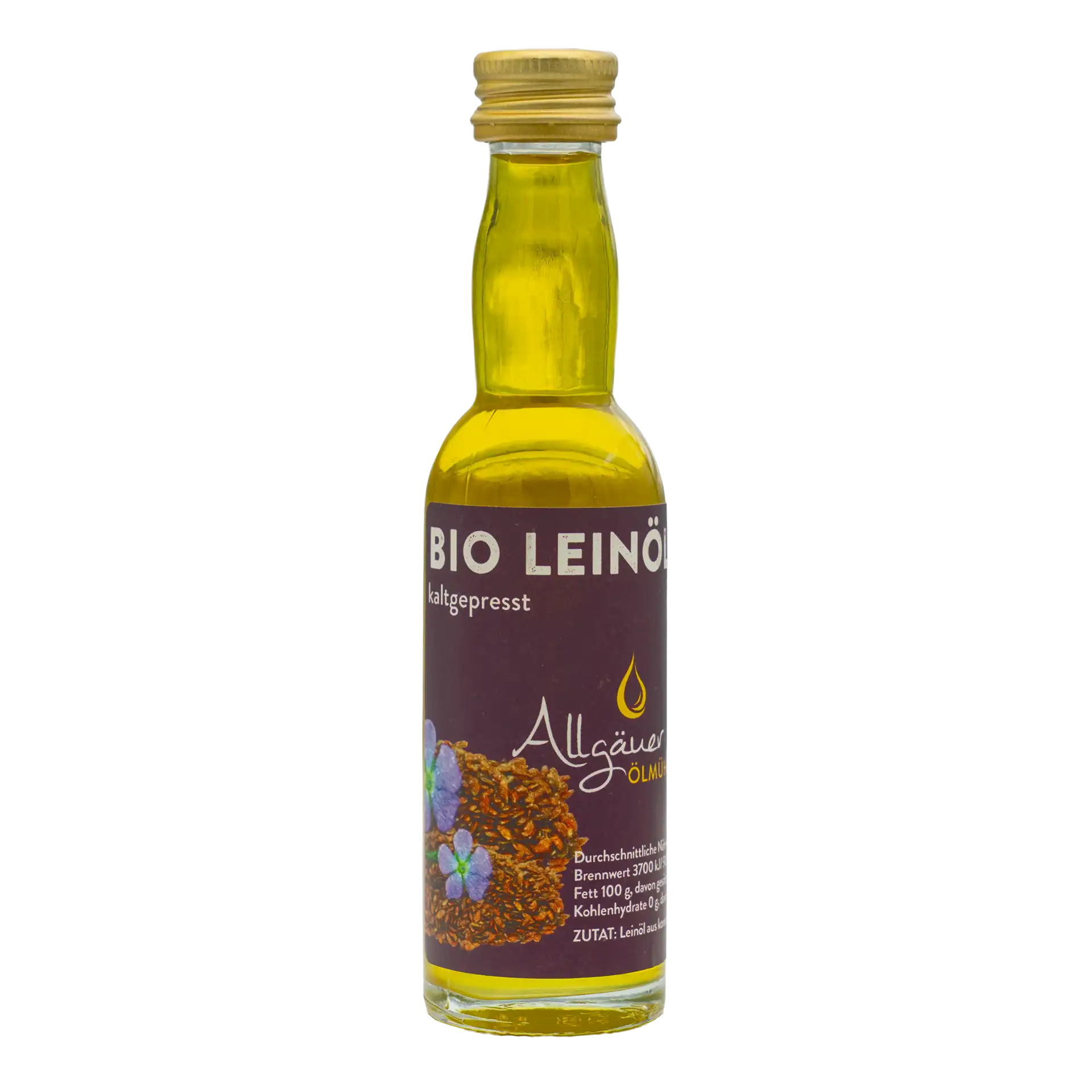 Allgäuer Ölmühle Bio Leinöl 40 ml Flasche