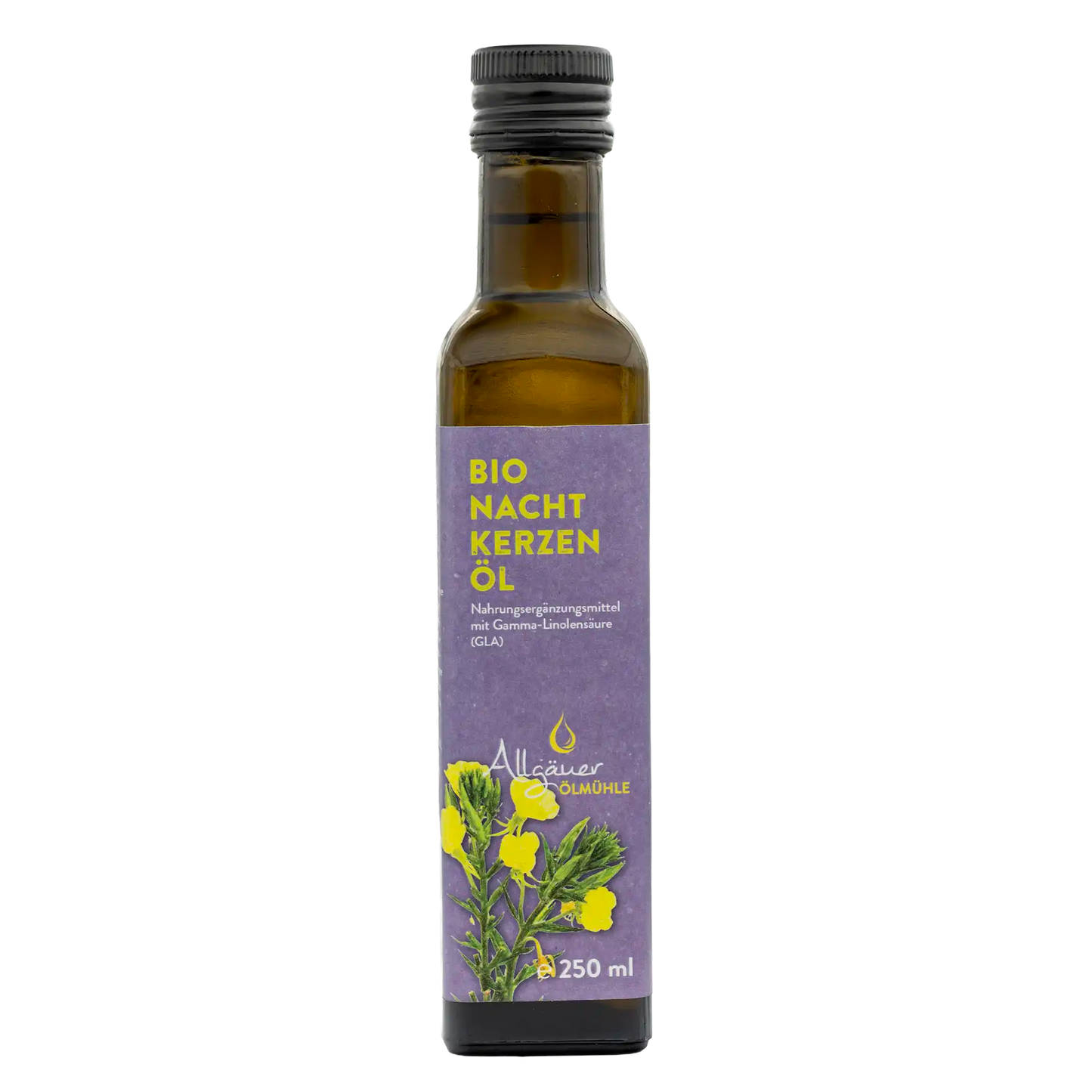 Allgäuer Ölmühle Bio Nachtkerzenöl Nahrungsergänzung 250 ml Flasche