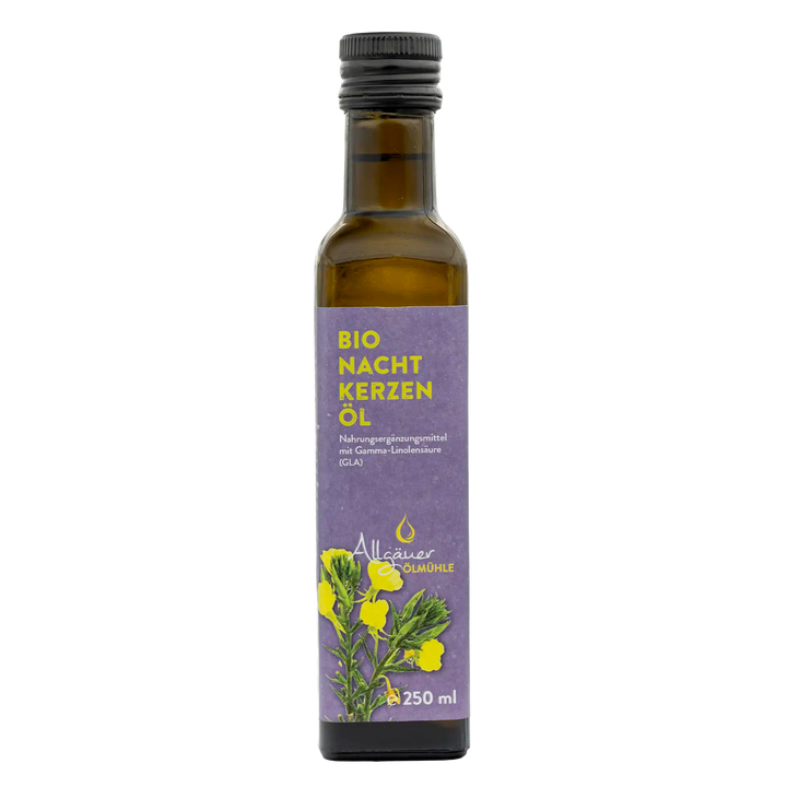 Allgäuer Ölmühle Bio Nachtkerzenöl Nahrungsergänzung 250 ml Flasche