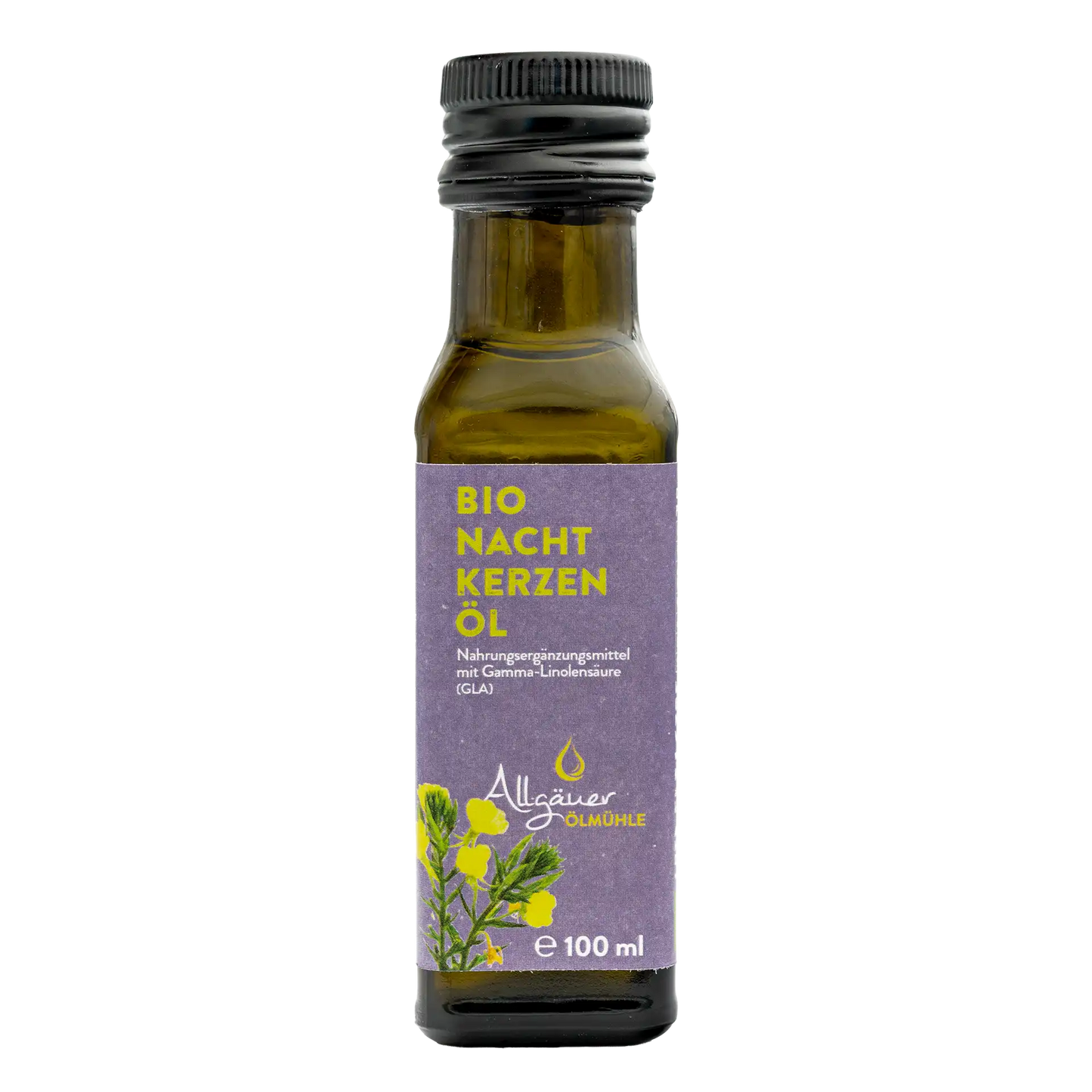 Allgäuer Ölmühle Bio Nachtkerzenöl Nahrungsergänzung 100 ml Flasche