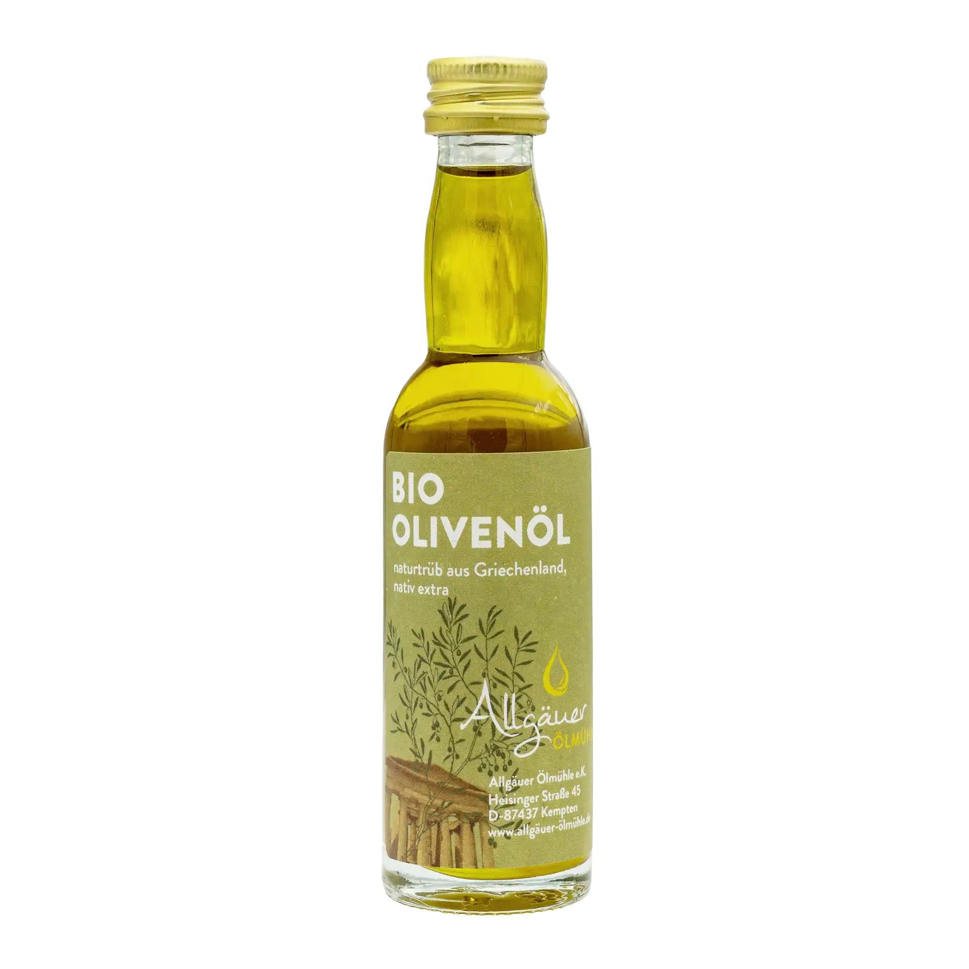 Allgäuer Ölmühle Bio Olivenöl Griechenland 40 ml Flasche