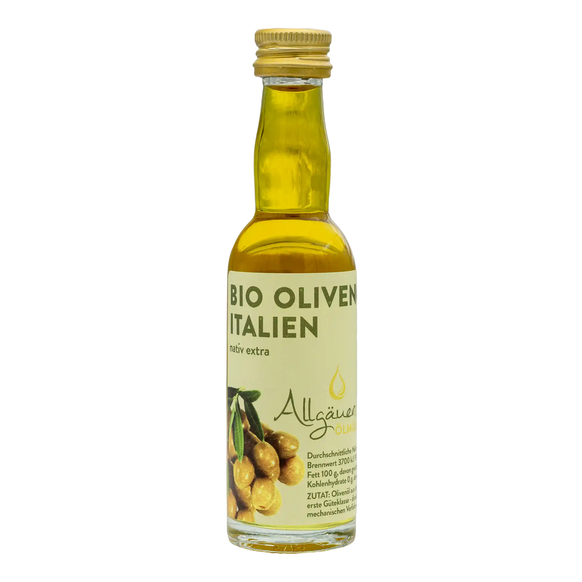 Allgäuer Ölmühle Bio Olivenöl Italien 40 ml Flasche