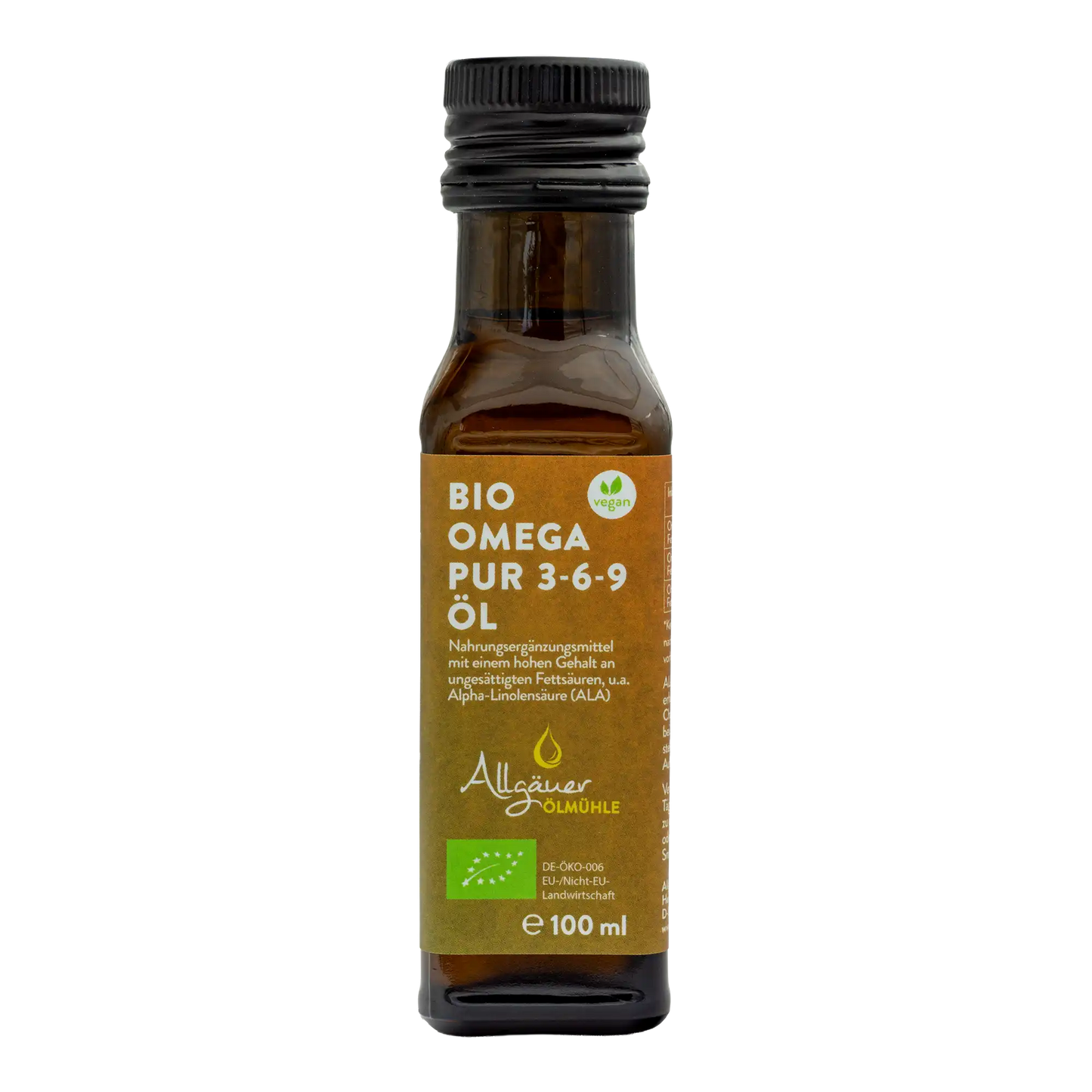 Allgäuer Ölmühle Bio Omega Pur 3-6-9 Öl 100 ml Flasche