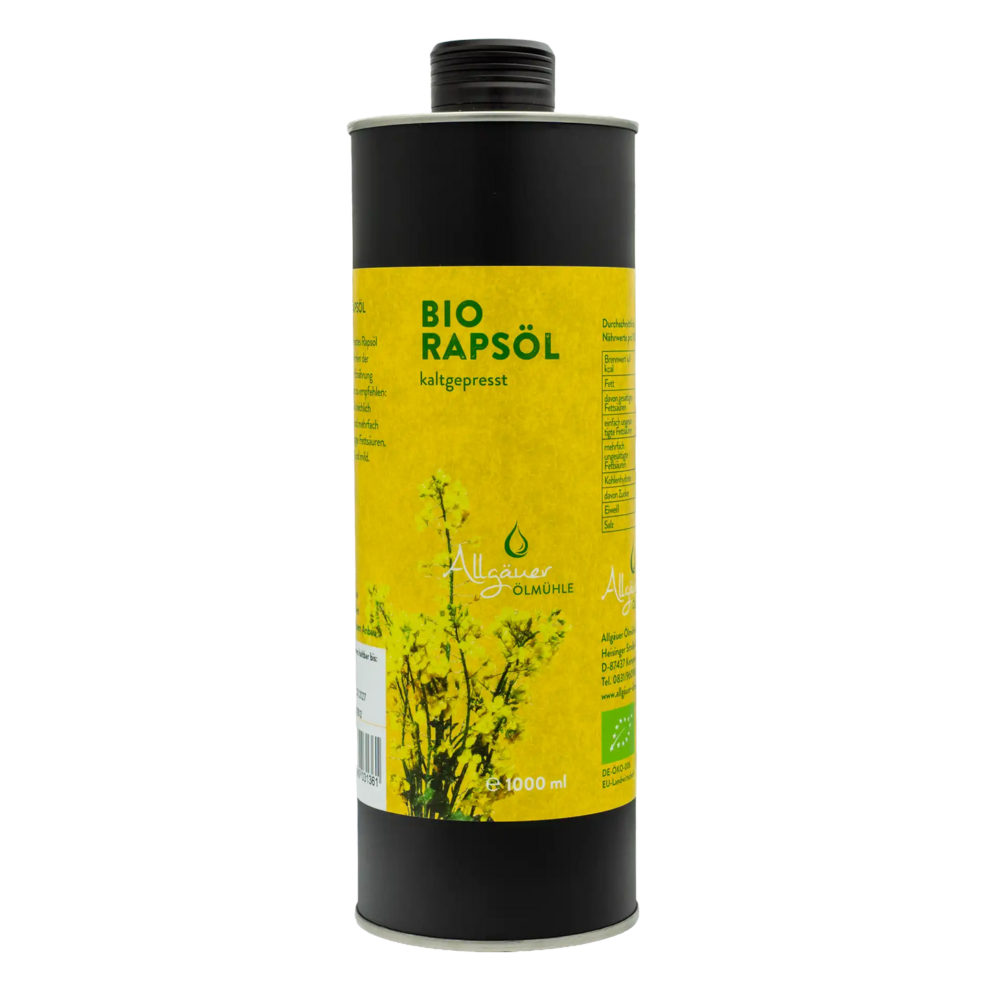 Allgäuer Ölmühle Bio Rapsöl 1000 ml Dose