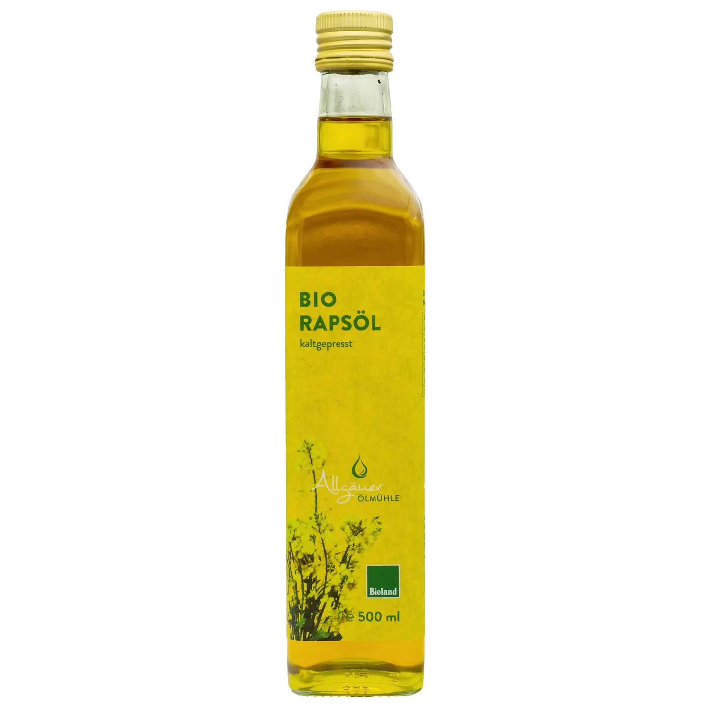Allgäuer Ölmühle Bio Rapsöl 500 ml Flasche