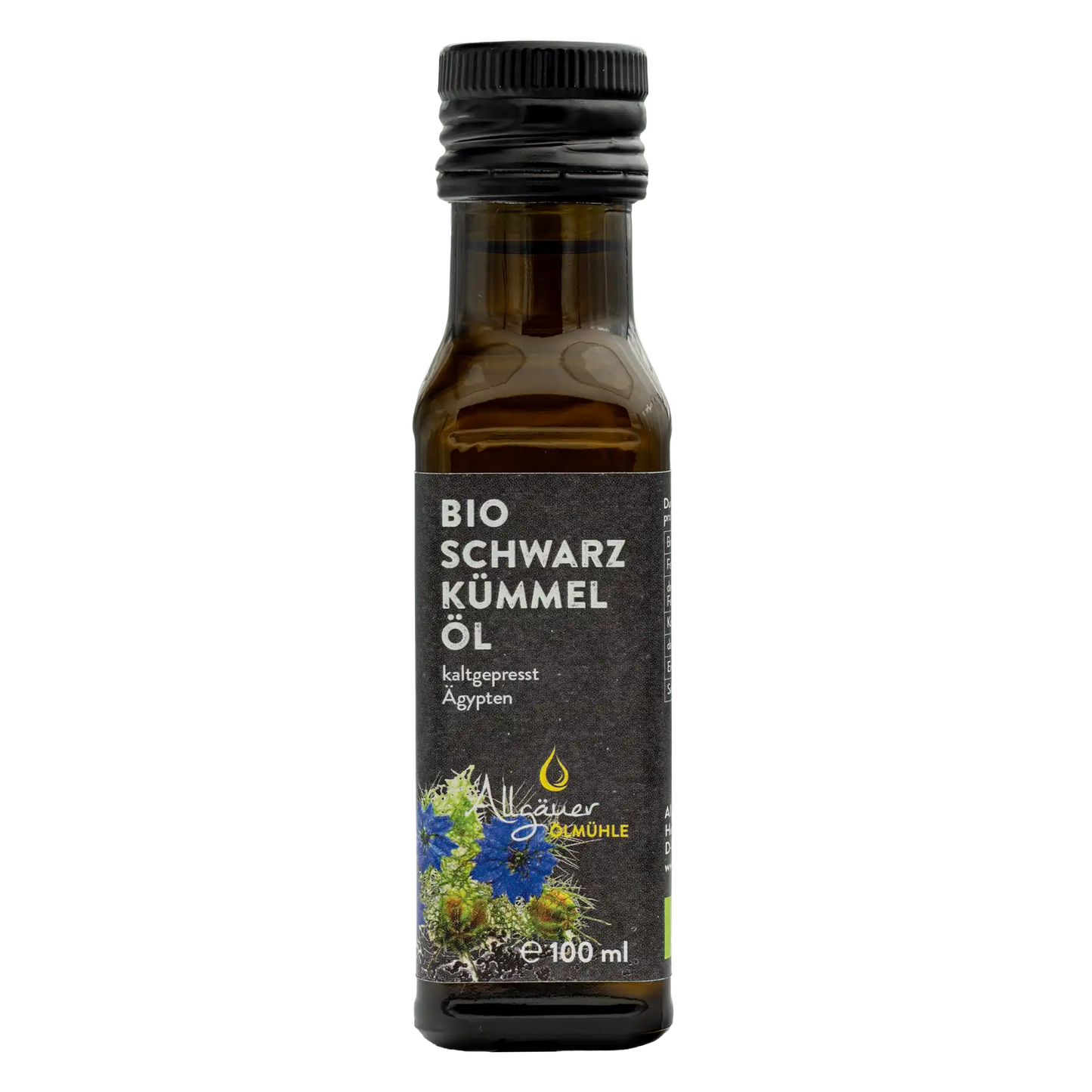Allgäuer Ölmühle Bio Schwarzkümmelöl 100 ml Flasche