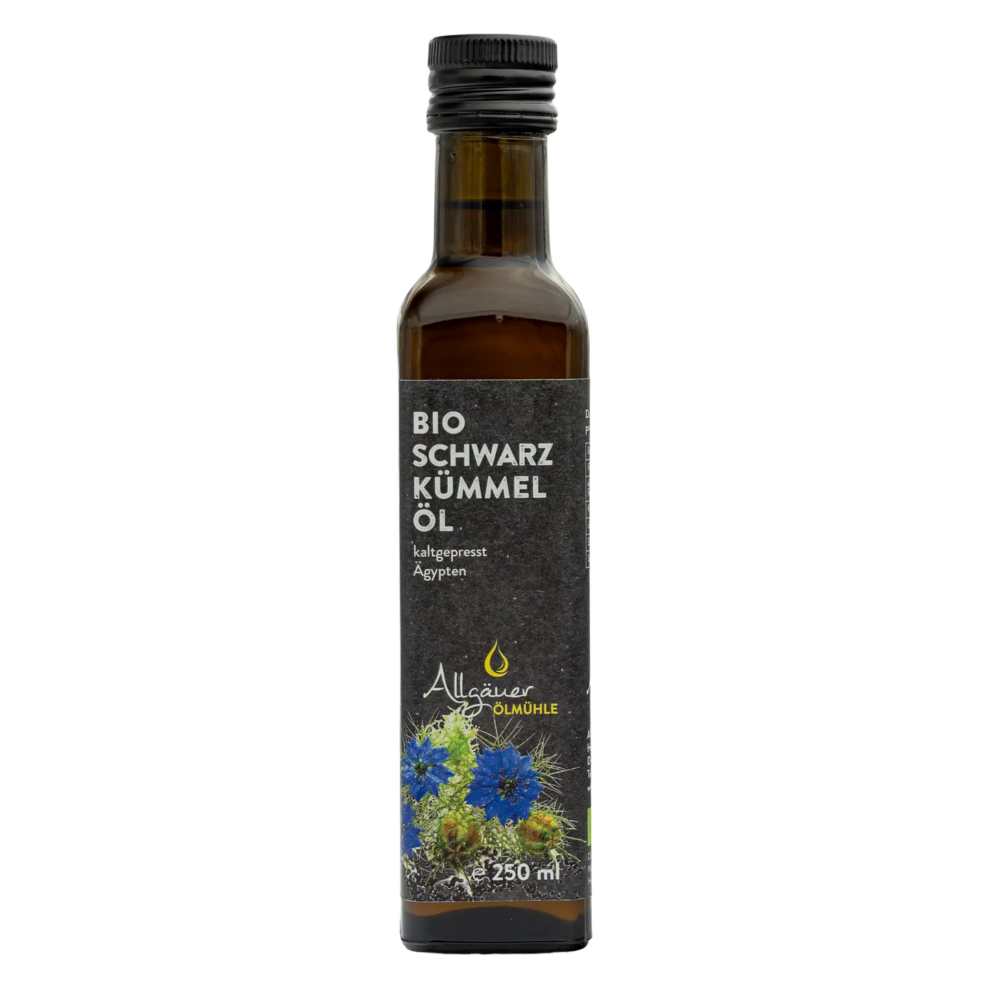 Allgäuer Ölmühle Bio Schwarzkümmelöl 250 ml Flasche
