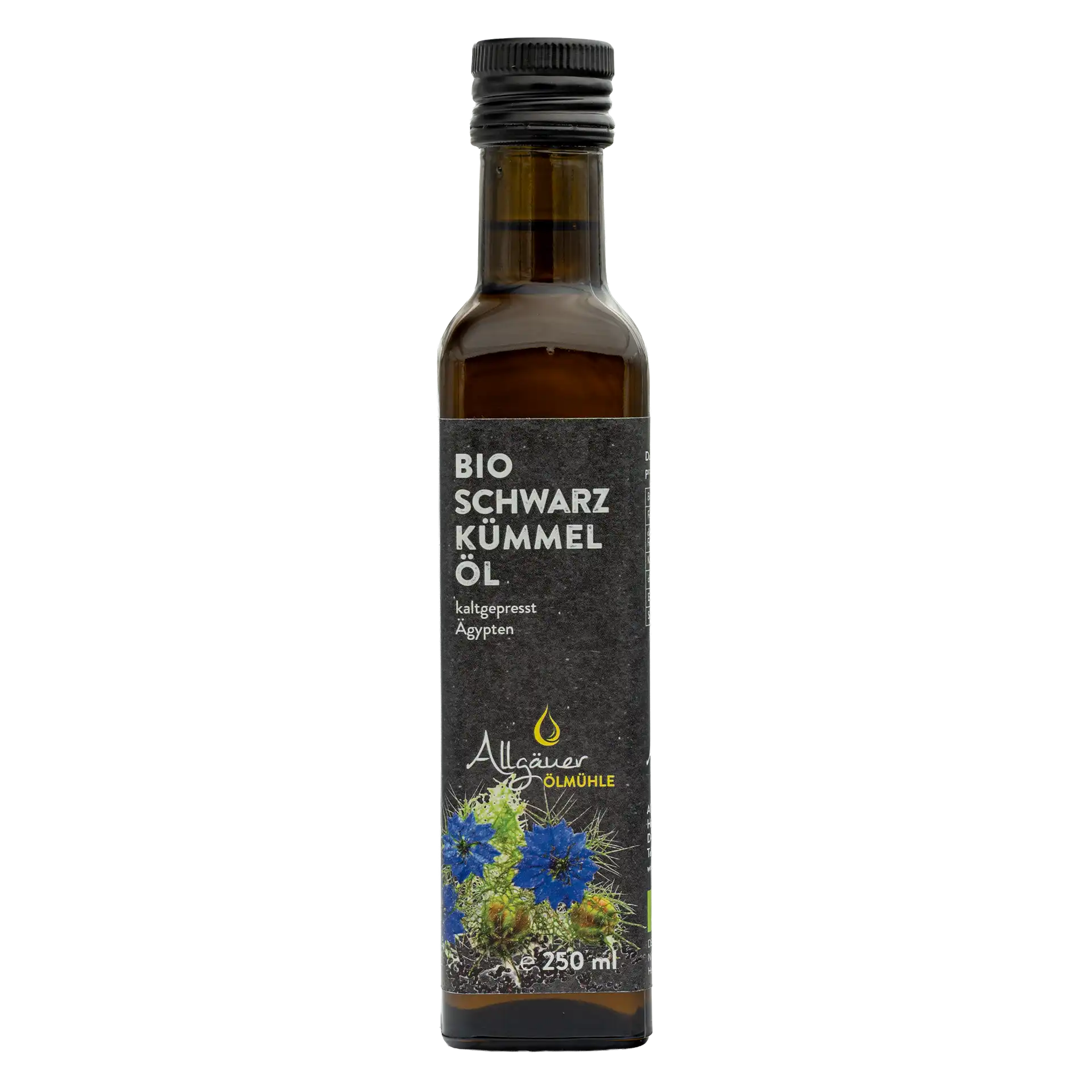 Allgäuer Ölmühle Bio Schwarzkümmelöl 250 ml Flasche