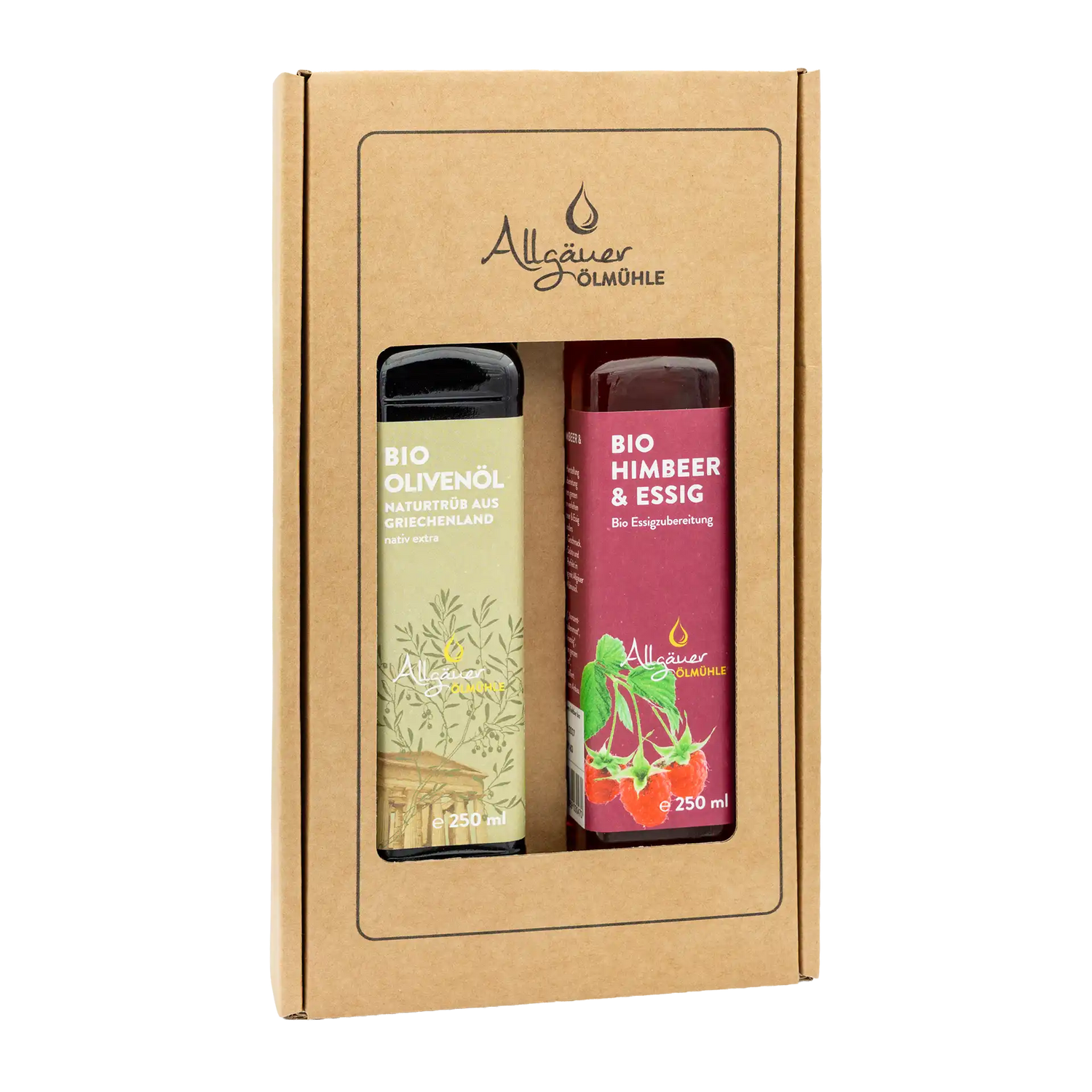 Allgäuer Ölmühle Bio Selection Geschenkbox mit 2 250 ml Flaschen