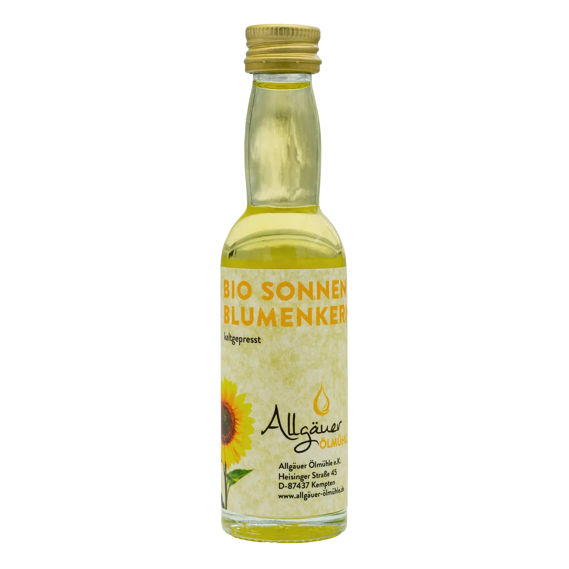 Allgäuer Ölmühle Bio Sonnenblumenöl 40 ml Flasche