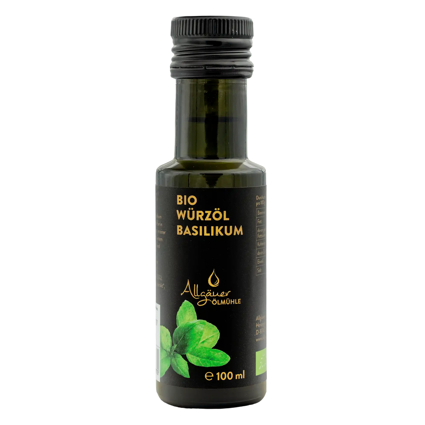 Allgäuer Ölmühle Bio Würzöl Basilikum 100 ml Flasche