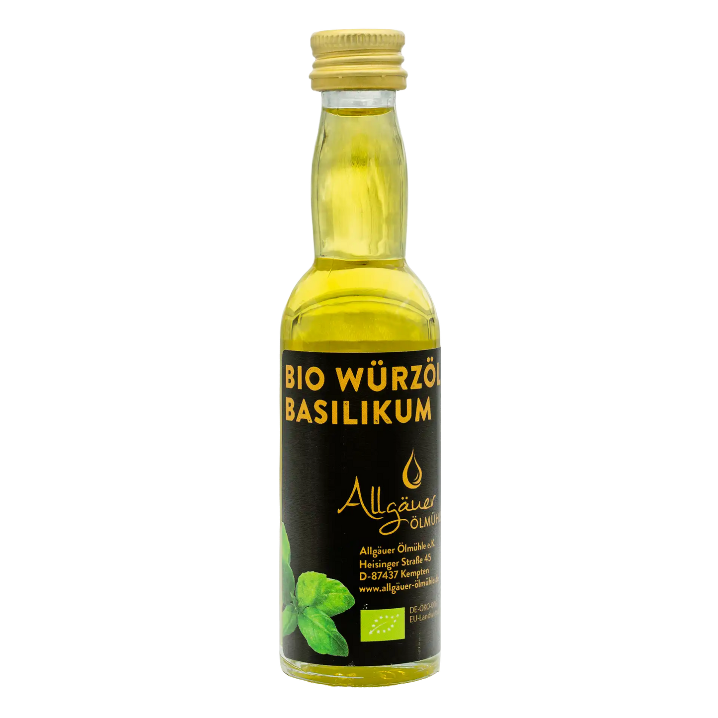 Allgäuer Ölmühle Bio Würzöl Basilikum 40 ml Flasche