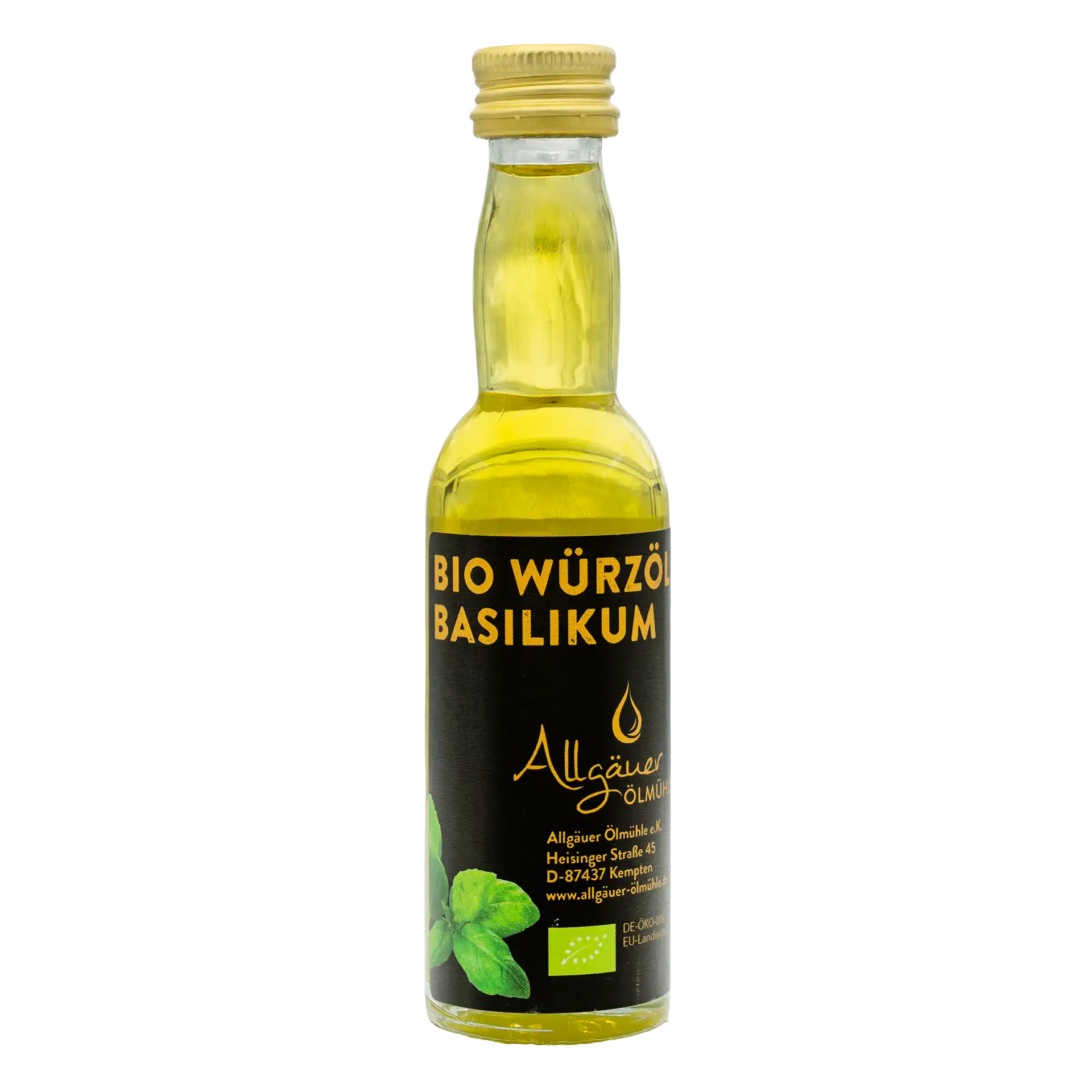 Allgäuer Ölmühle Bio Würzöl Basilikum 40 ml Flasche