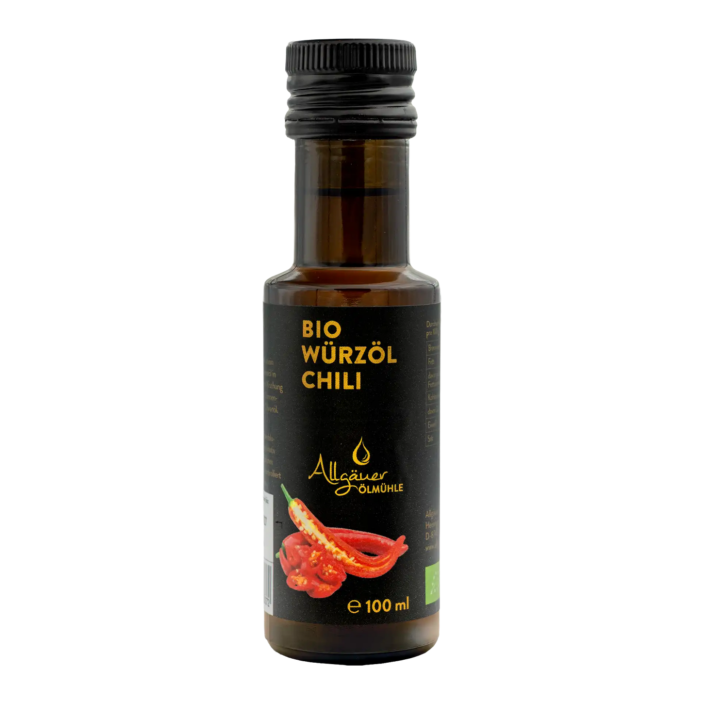 Allgäuer Ölmühle Bio Würzöl Chili 100 ml Flasche