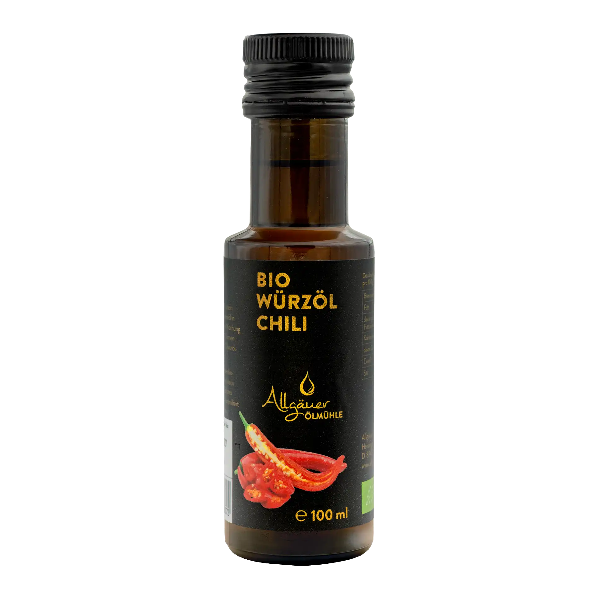 Allgäuer Ölmühle Bio Würzöl Chili 100 ml Flasche