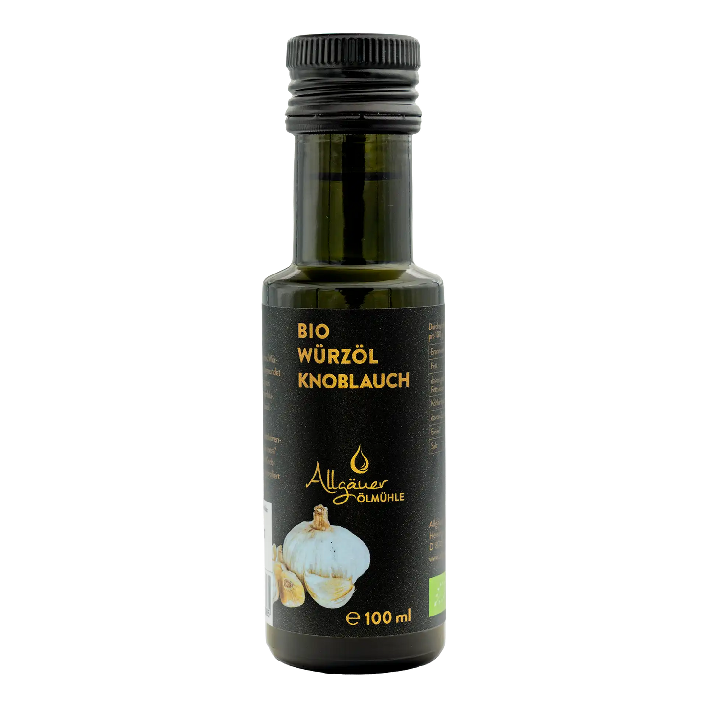 Allgäuer Ölmühle Bio Würzöl Knoblauch 100 ml Flasche