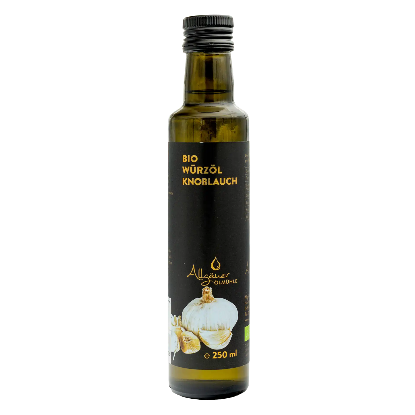 Allgäuer Ölmühle Bio Würzöl Knoblauch 250 ml Flasche