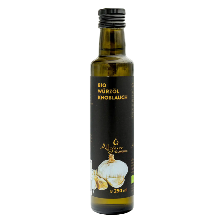 Allgäuer Ölmühle Bio Würzöl Knoblauch 250 ml Flasche