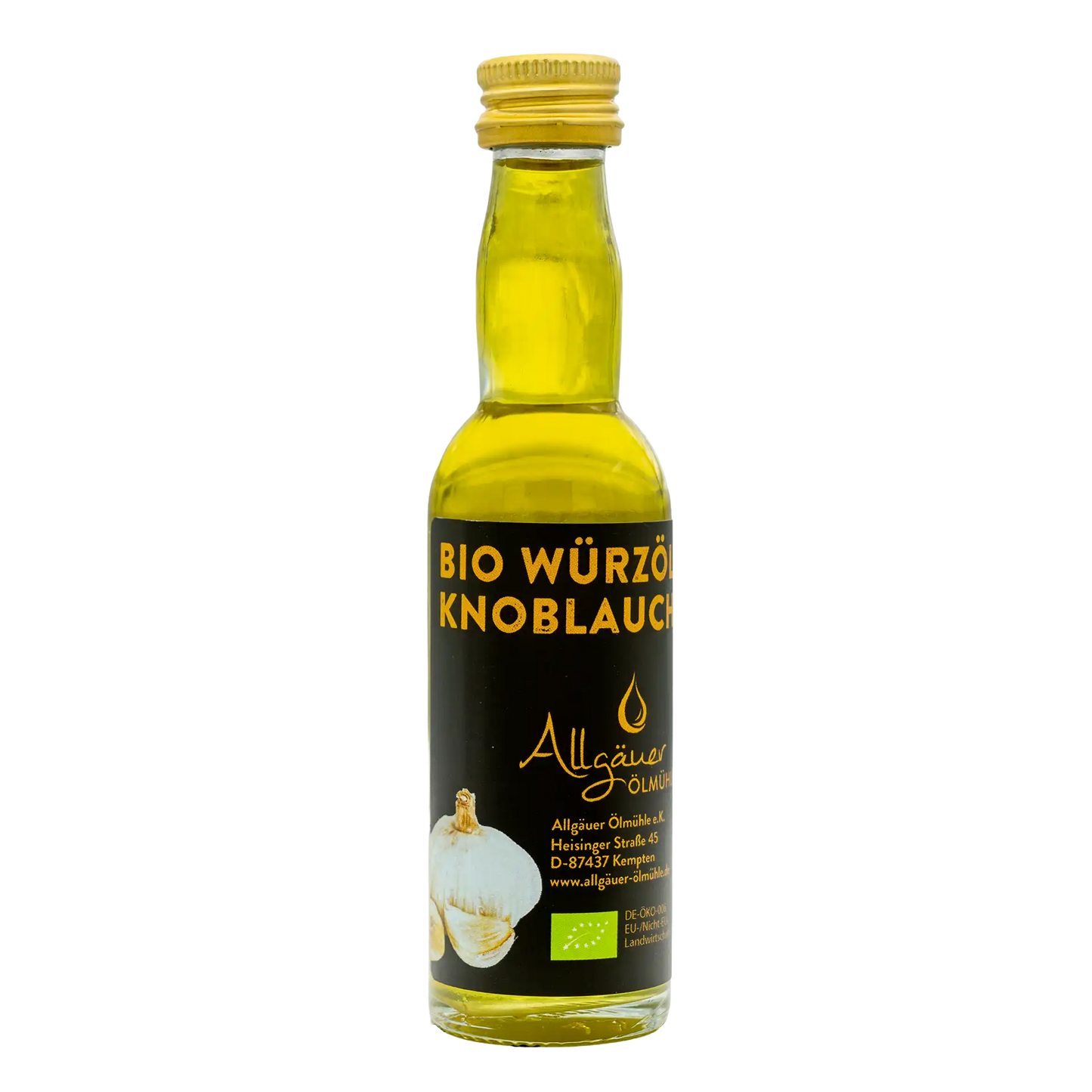 Allgäuer Ölmühle Bio Würzöl Knoblauch 40 ml Flasche