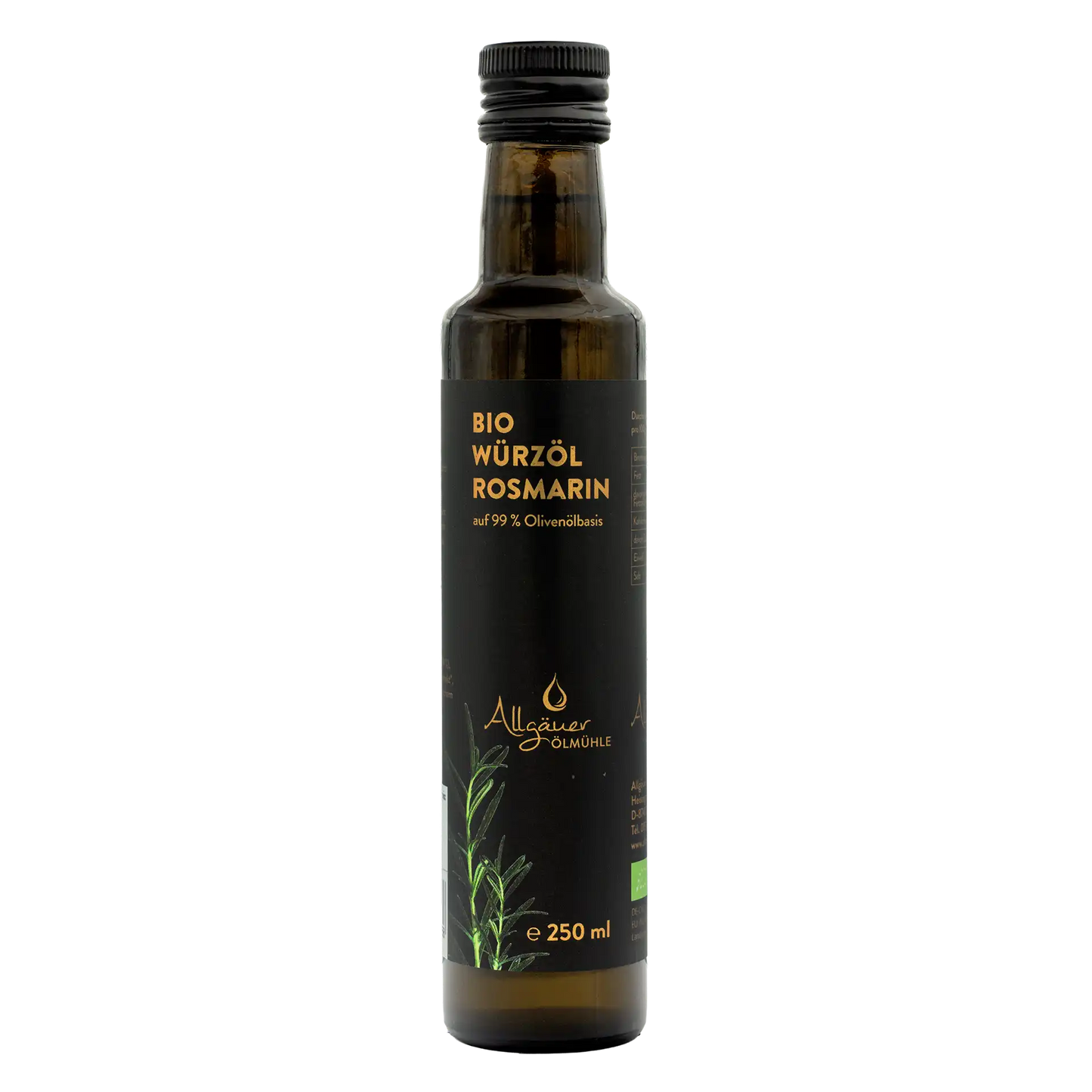 Allgäuer Ölmühle Bio Würzöl Rosmarin 250 ml Flasche