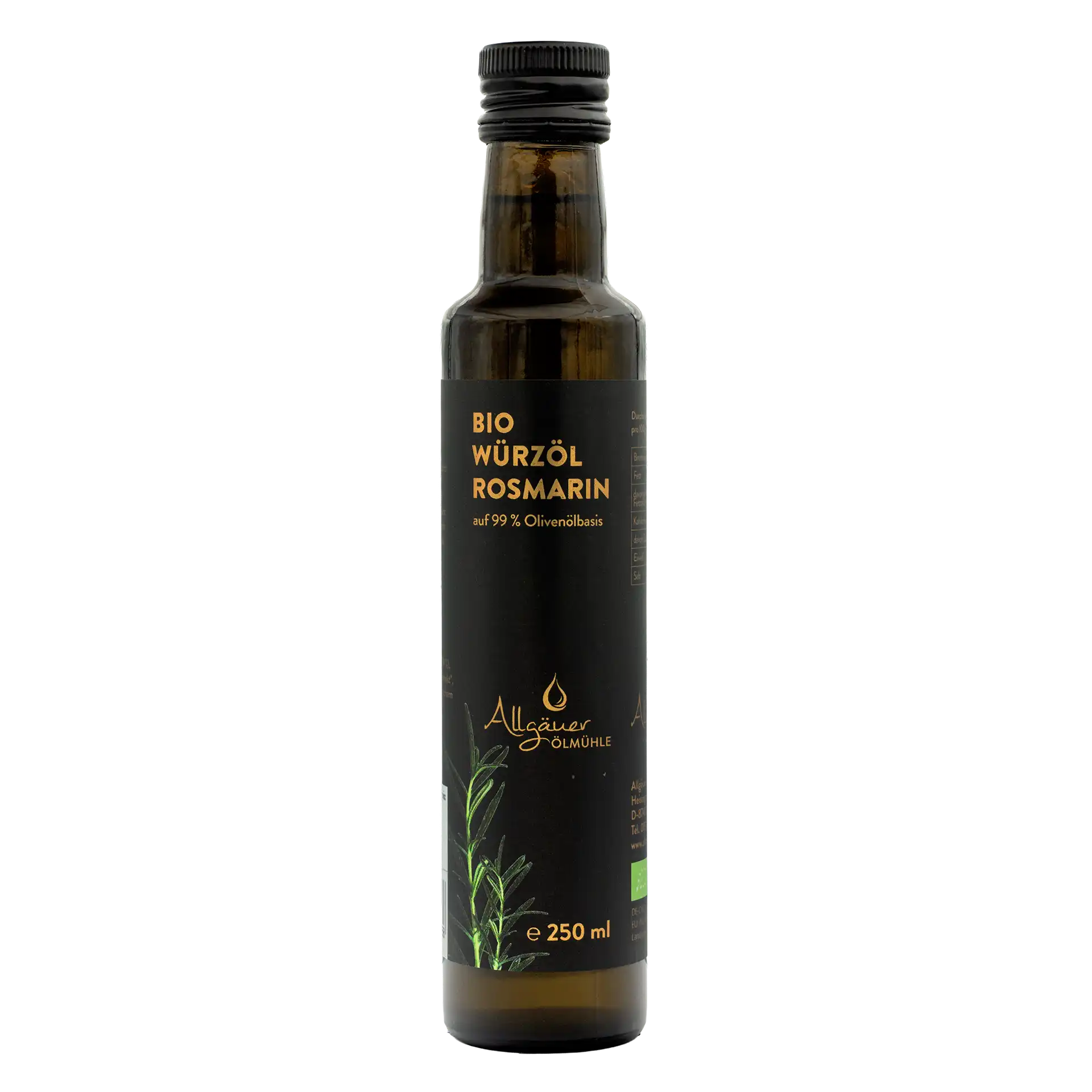 Allgäuer Ölmühle Bio Würzöl Rosmarin 250 ml Flasche