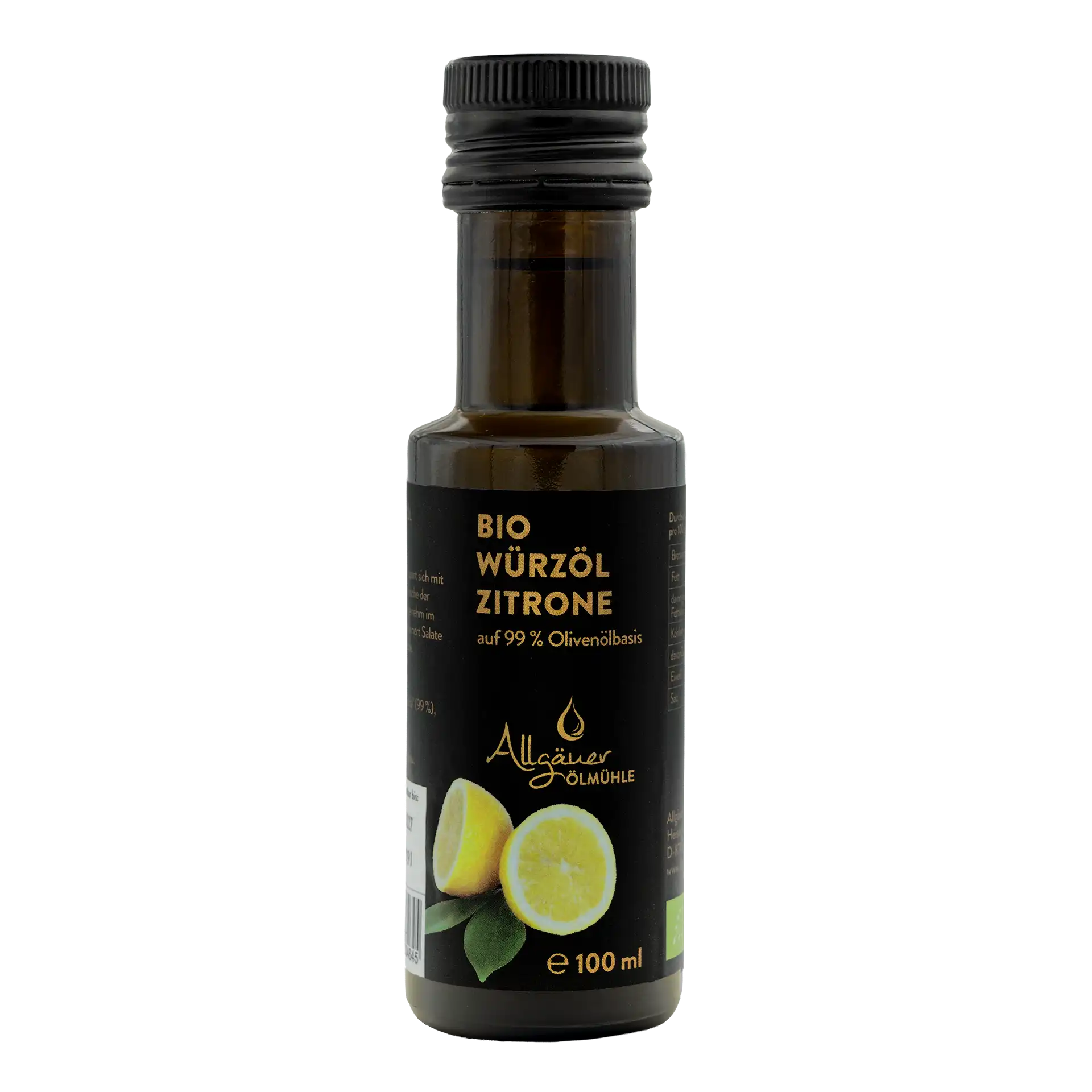 Allgäuer Ölmühle Bio Würzöl Zitrone 100 ml Flasche