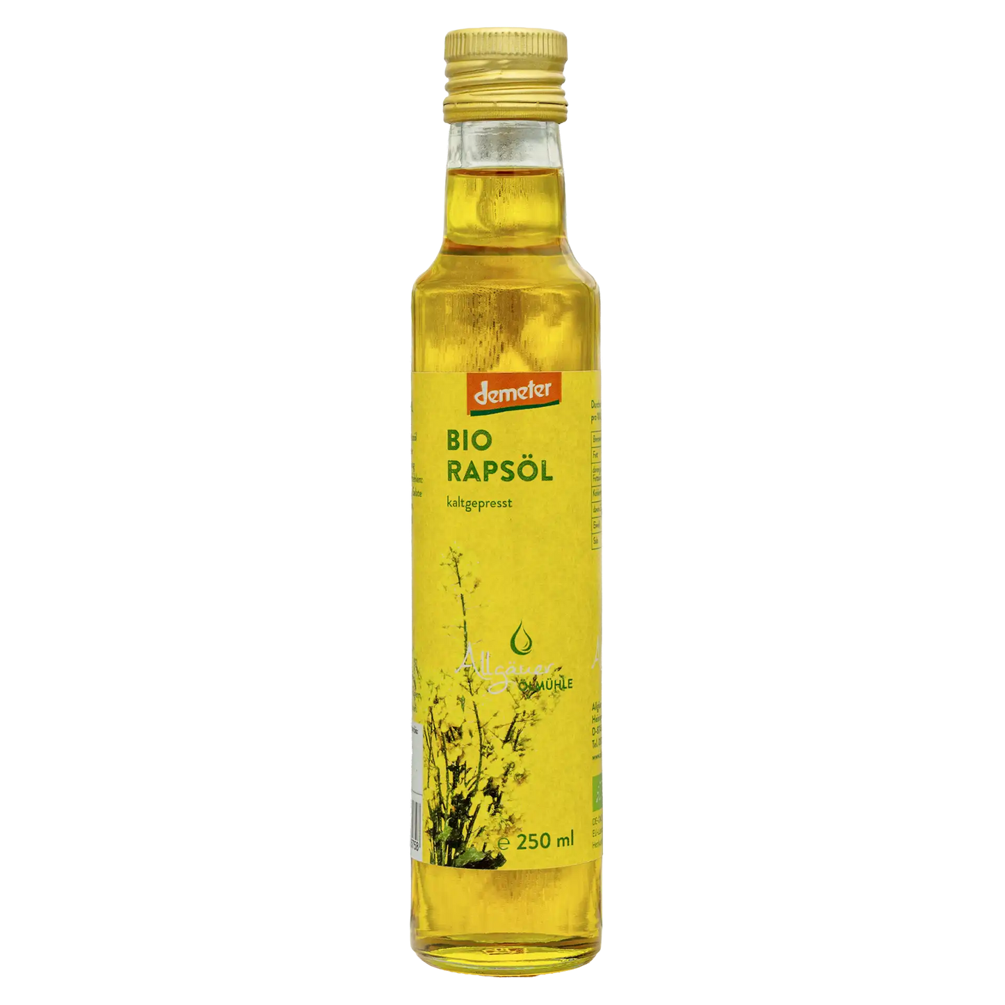 Allgäuer Ölmühle Demeter Rapsöl 250 ml Flasche
