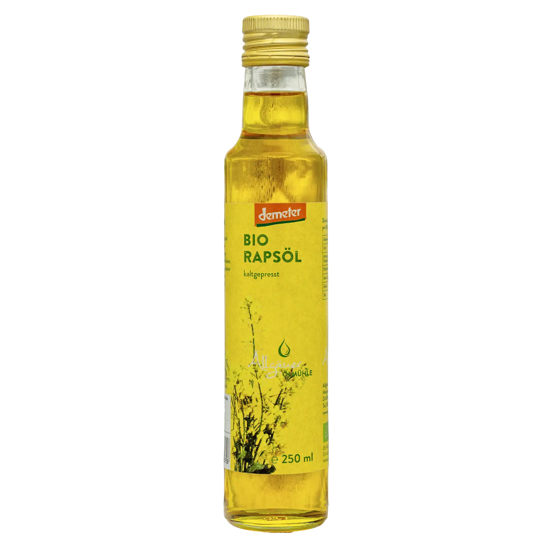 Allgäuer Ölmühle Demeter Rapsöl 250 ml Flasche